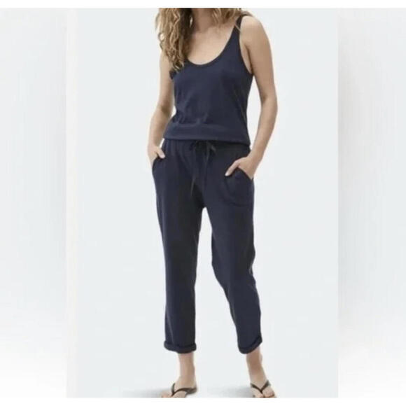 MICHAEL STARS navy jersey jumpsuit sz xs